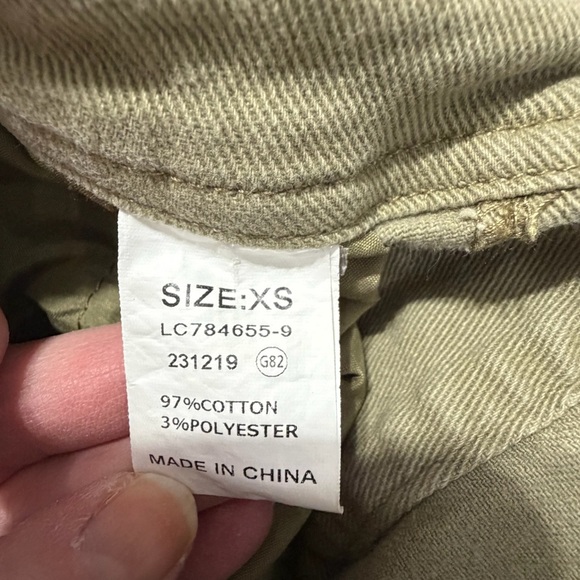 Women’s Olive Beige Overalls Jumpsuit - Casual Utility Style size XS - Picture 5 of 6